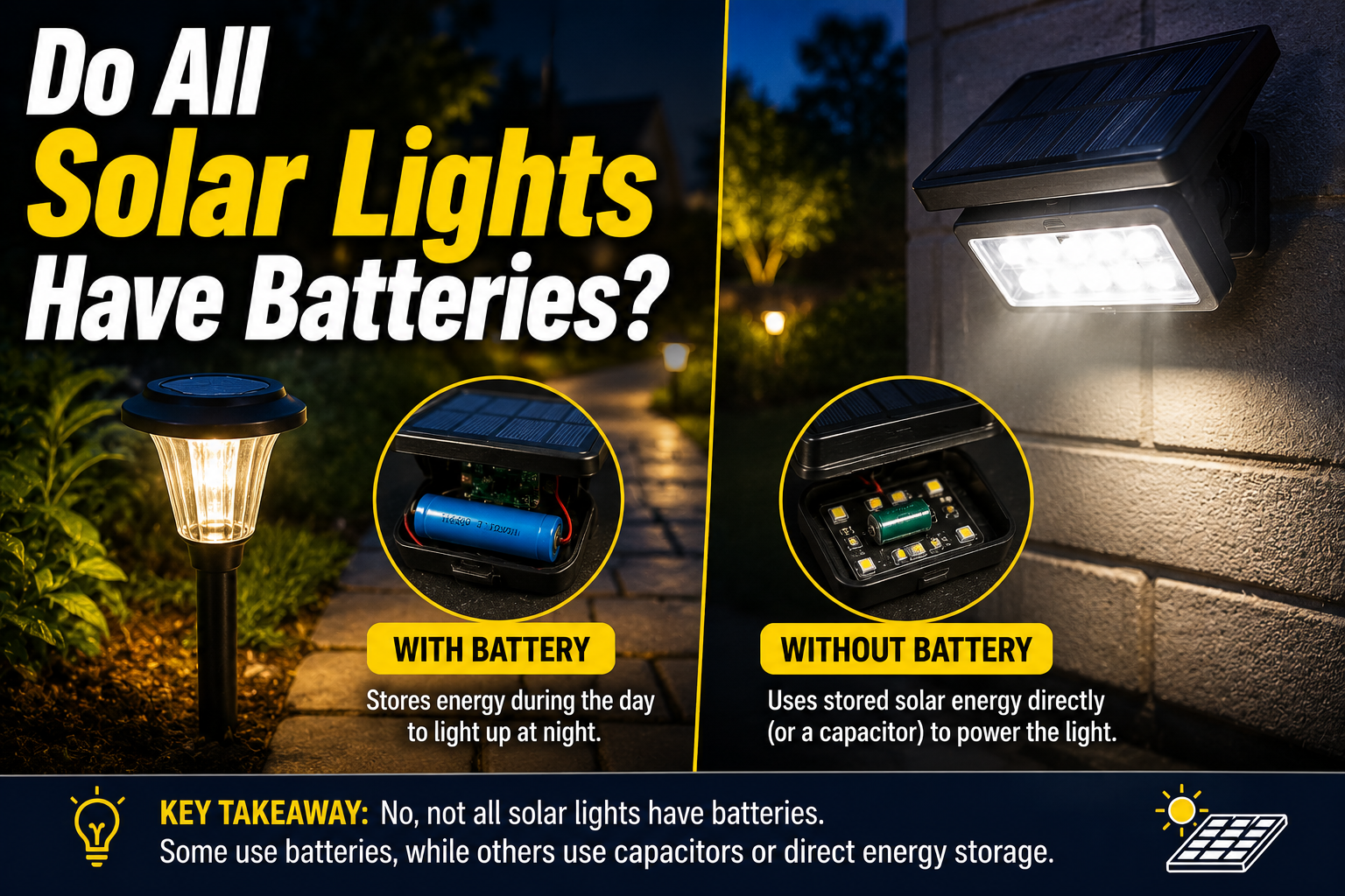 Do All Solar Lights Have Batteries?