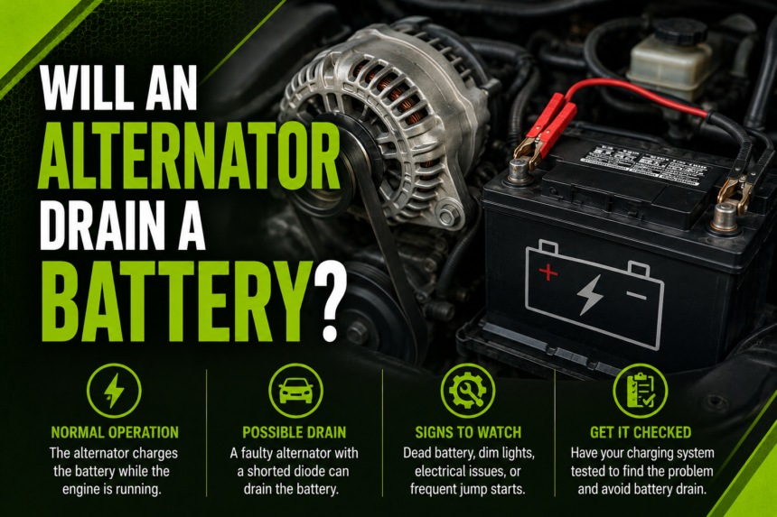 Will an Alternator Drain a Battery?