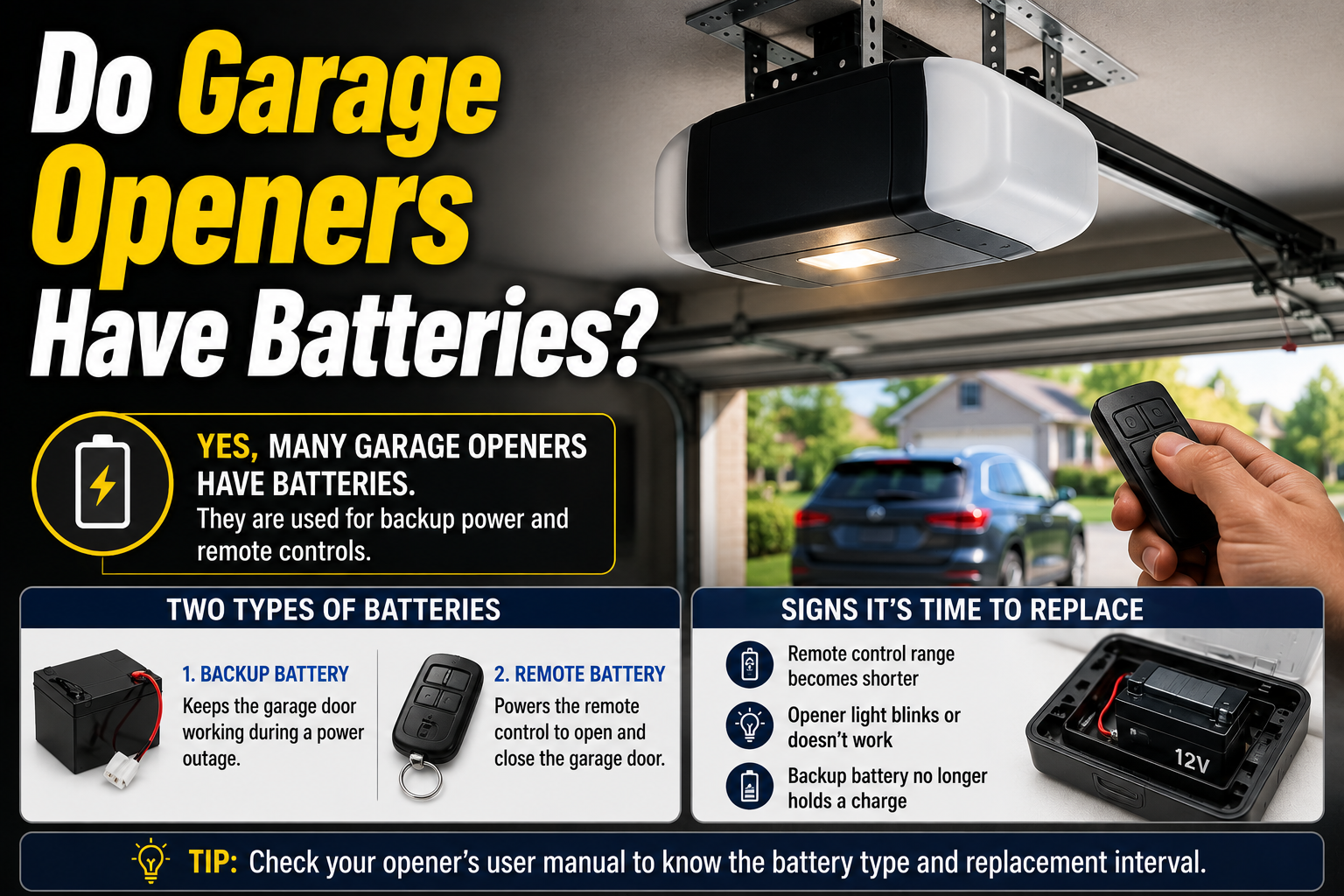 Do Garage Openers Have Batteries?