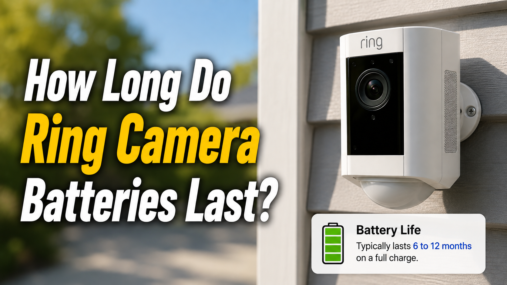 How Long Do Ring Camera Batteries Last?