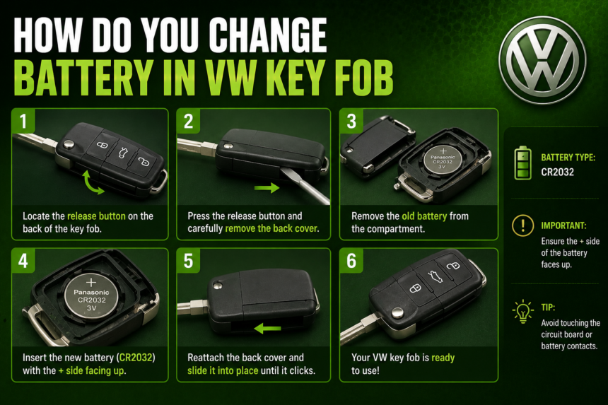 How Do You Change Battery in VW Key Fob