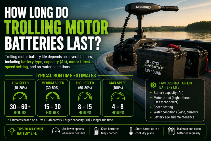how long do trolling motor batteries last​