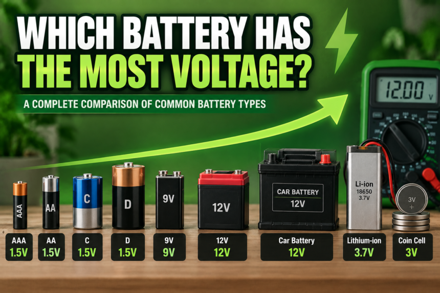 Which Battery Has the Most Voltage?