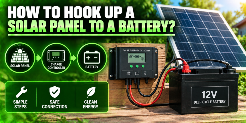 How to Hook Up a Solar Panel to a Battery?